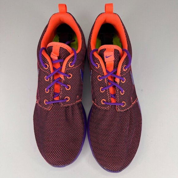 Nike Womens 511882-852 Roshe Run Bright Mango HyperGrape Size 8 Running Shoes - Picture 4 of 9